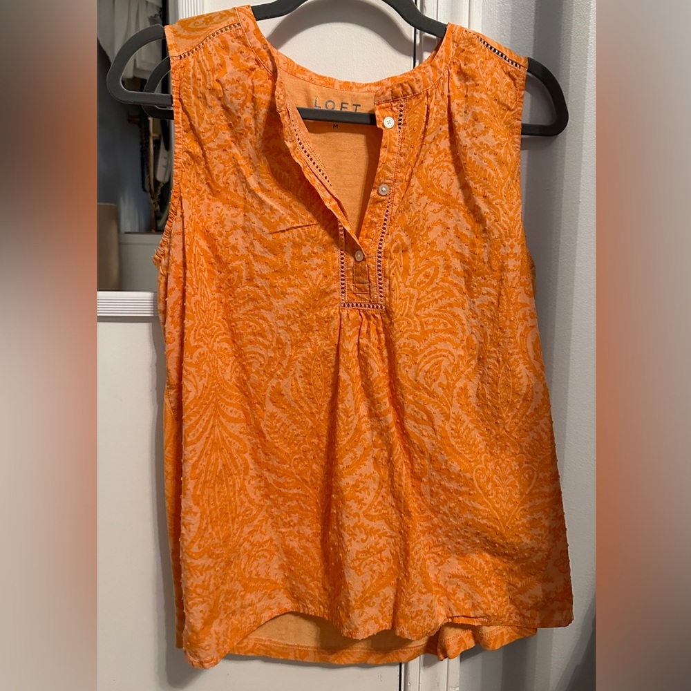 Loft Orange Tank Top
